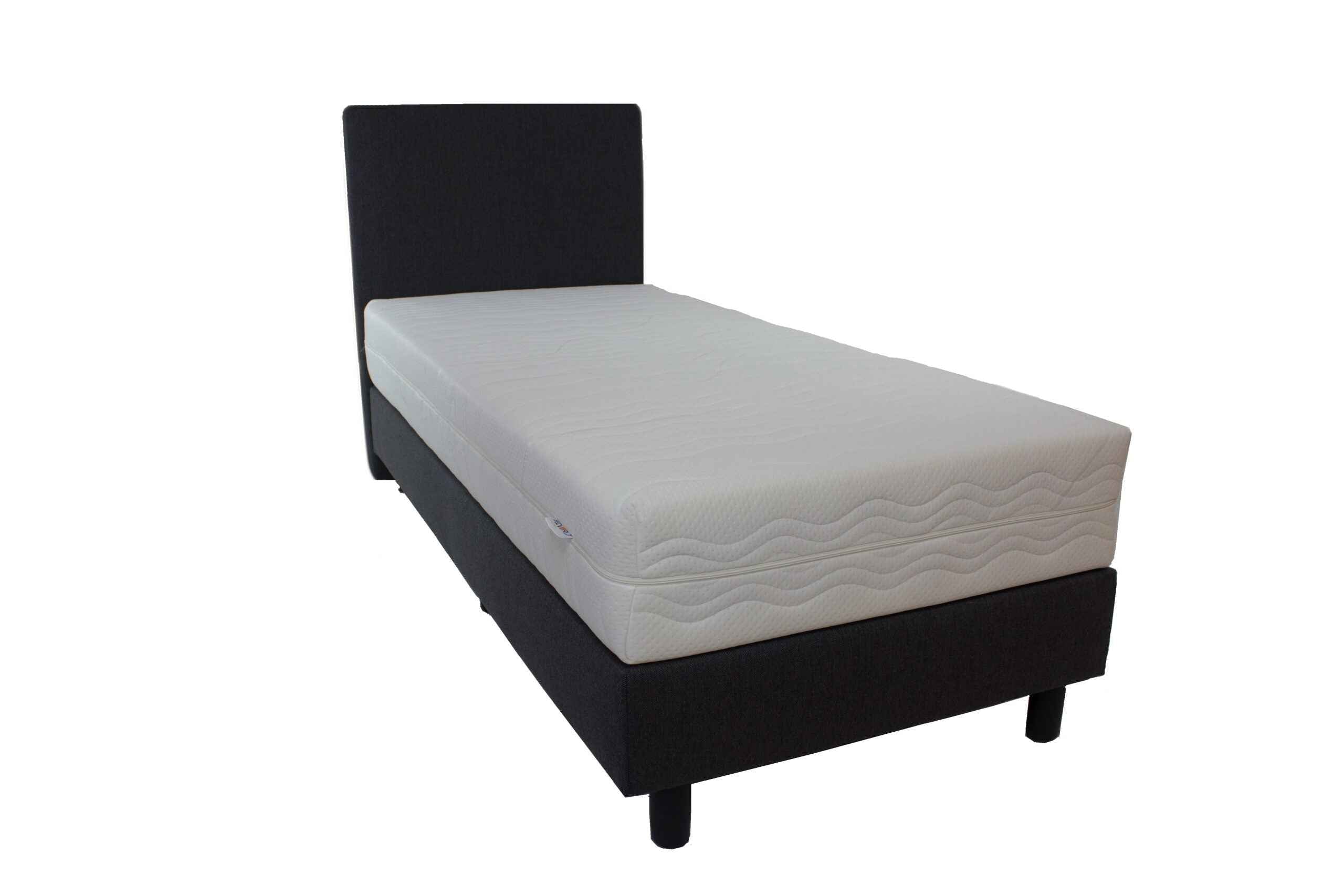 Budget Boxspring 1-Persoons – Antraciet Comfort Gold HR55